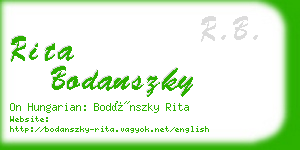 rita bodanszky business card